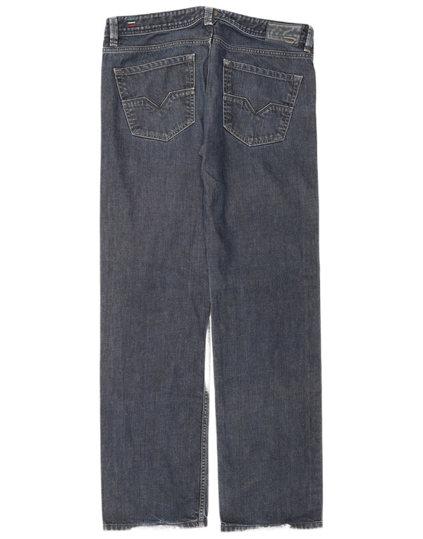 Diesel Jean Droit Larkee Homme W34 L34 Bleu Marine Coton