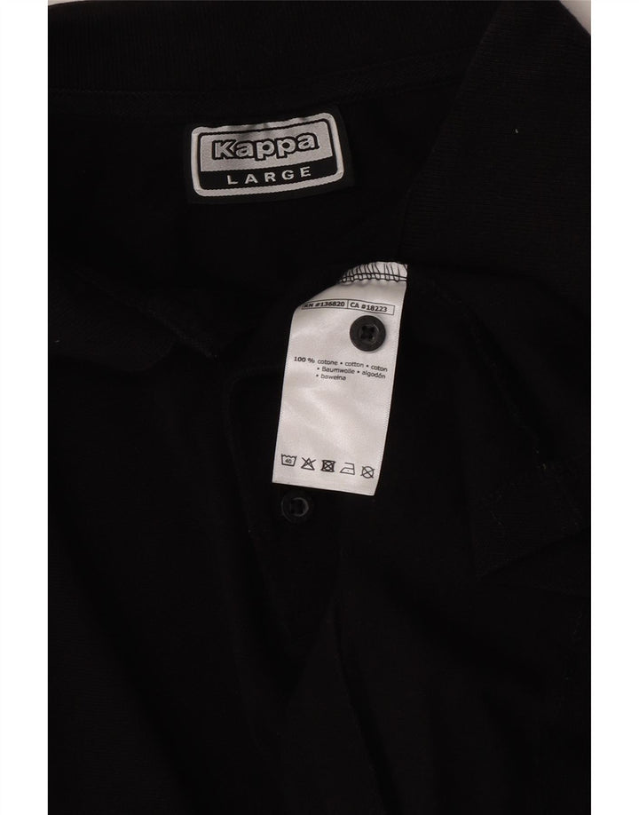 KAPPA Polo Homme Grand Noir Coton