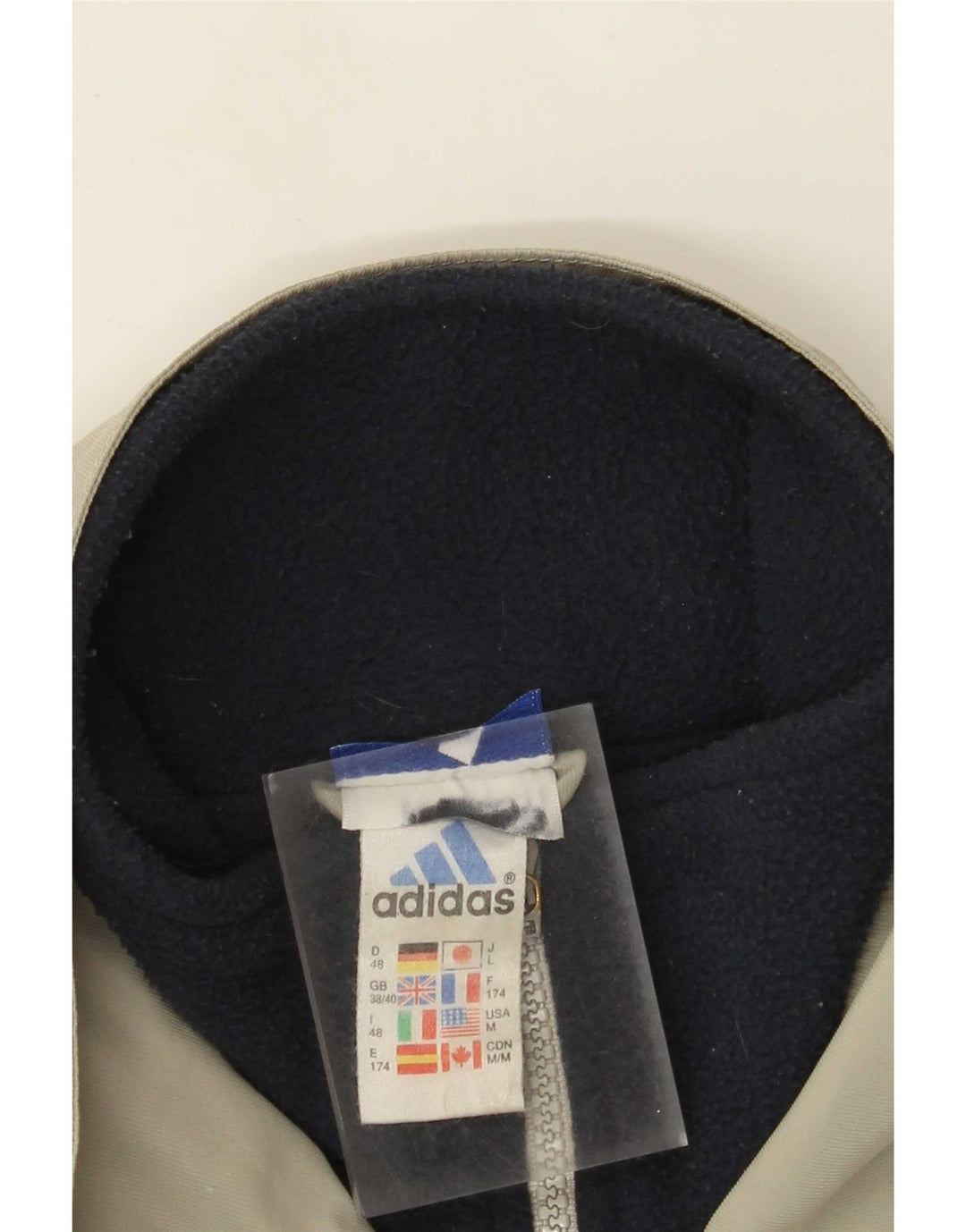 Adidas Veste coupe-vent pour homme UK 38/40 Gris moyen Polyester