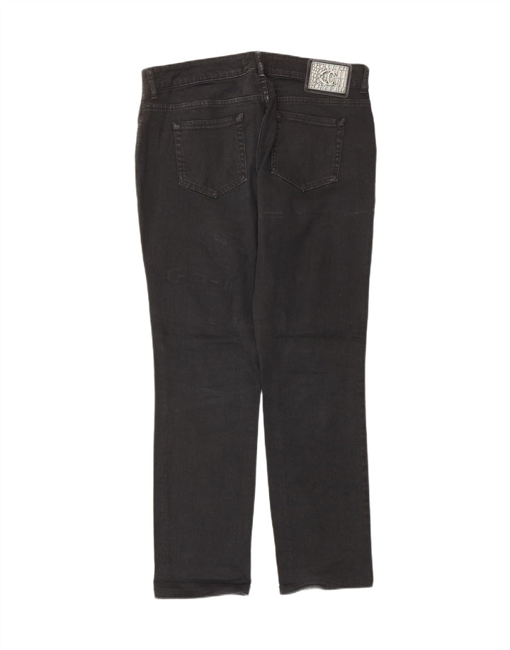 JUST CAVALLI Womens Straight Jeans W31 L30 Black Cotton Vintage Just Cavalli and Second-Hand Just Cavalli from Messina Hembry 