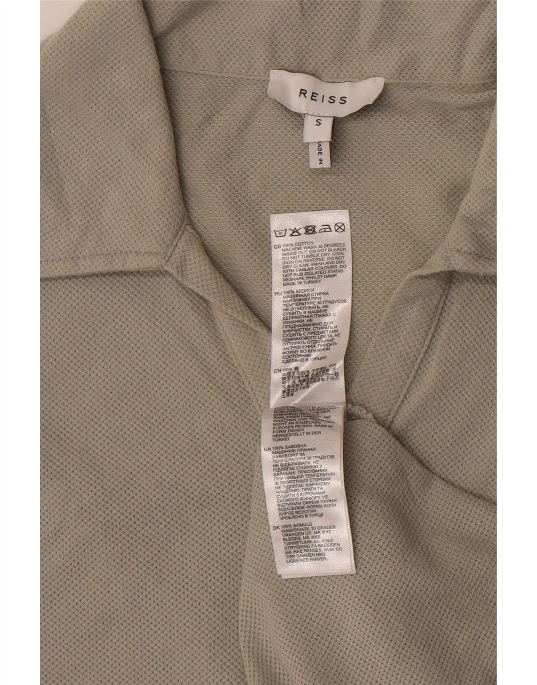 Reiss Polo Homme Petit Gris Coton