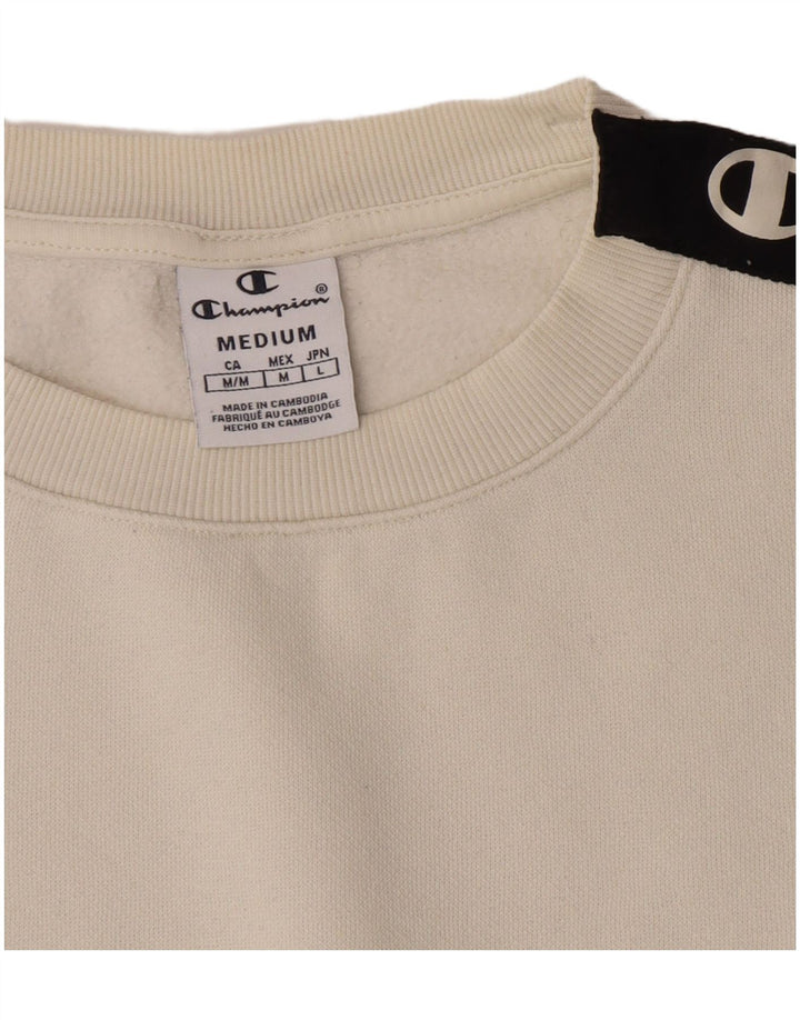 Champion Sweat-shirt court graphique pour femme UK 14 Medium Off White