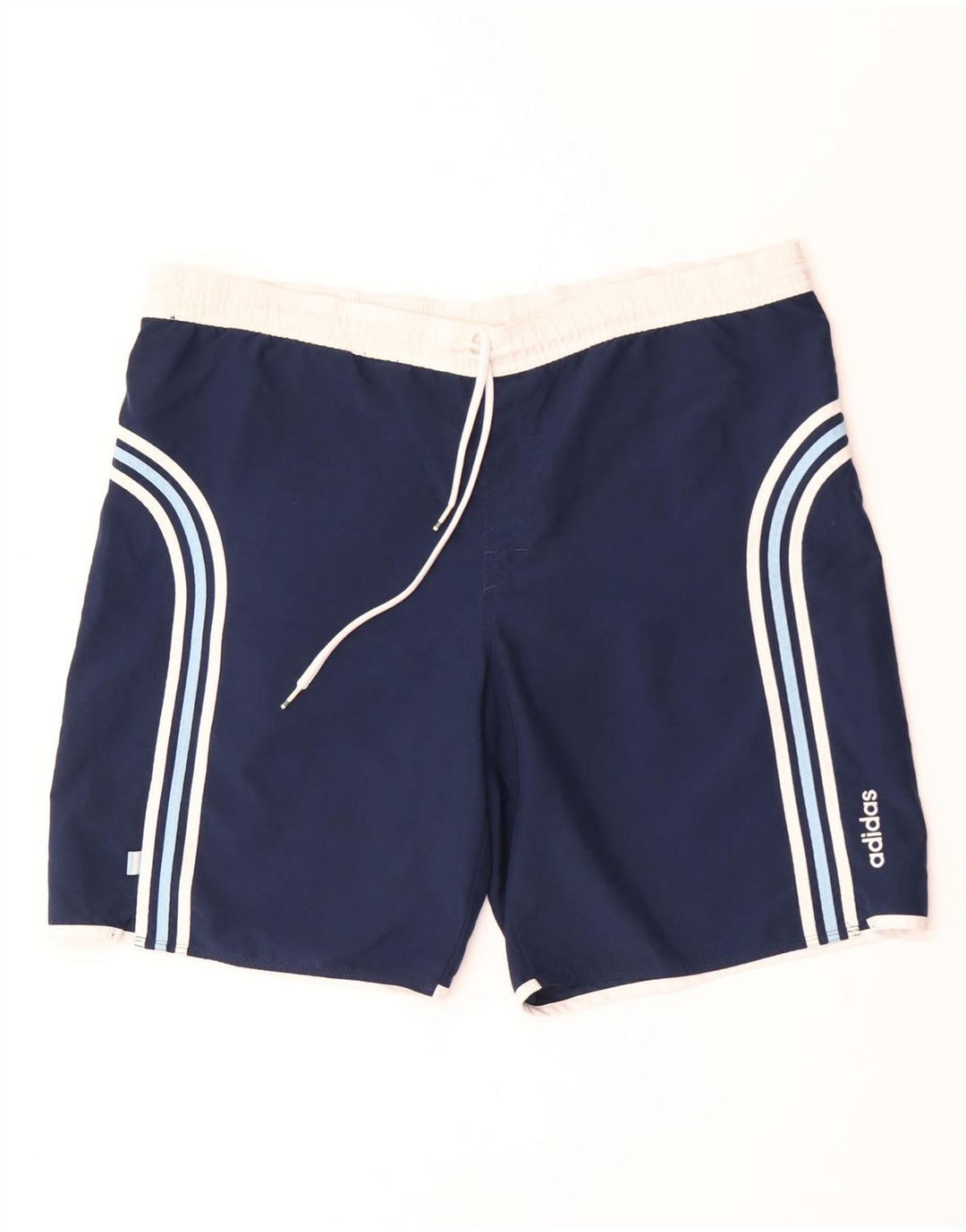 Adidas Short de Bain Homme Grand Polyester Rayé Bleu Marine