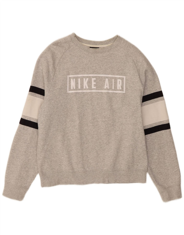 Nike Sweat-shirt oversize graphique pour femme Gris Small Colorblock