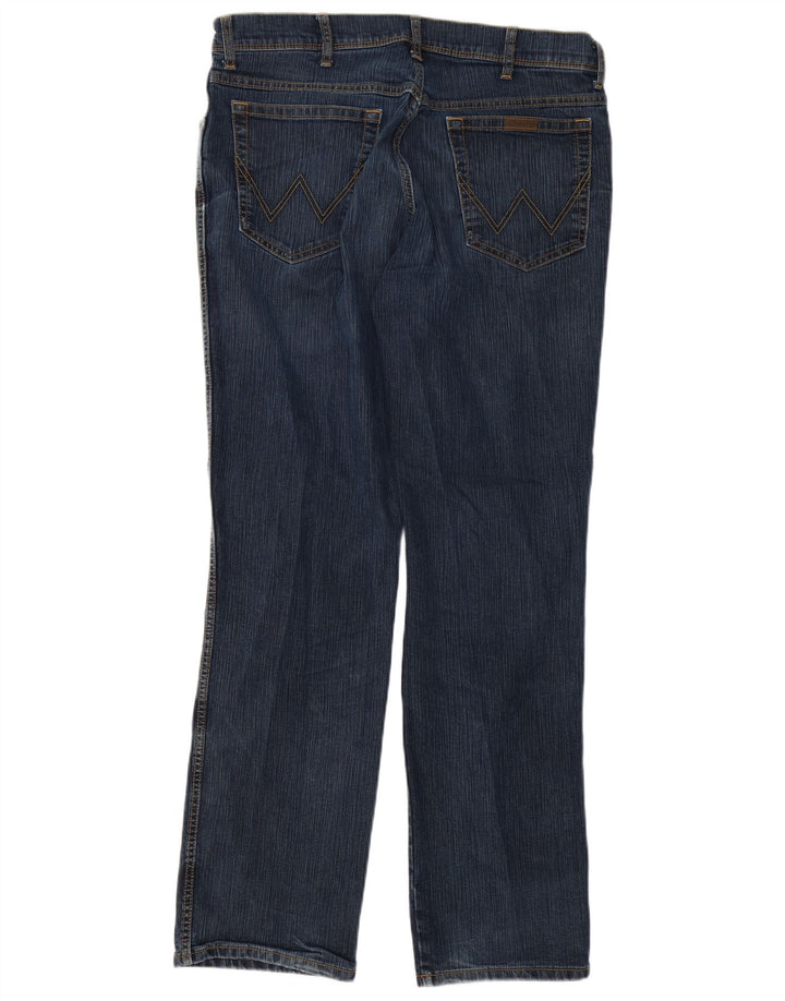 Wrangler Jean droit coupe droite W38 L32 en coton bleu pour homme