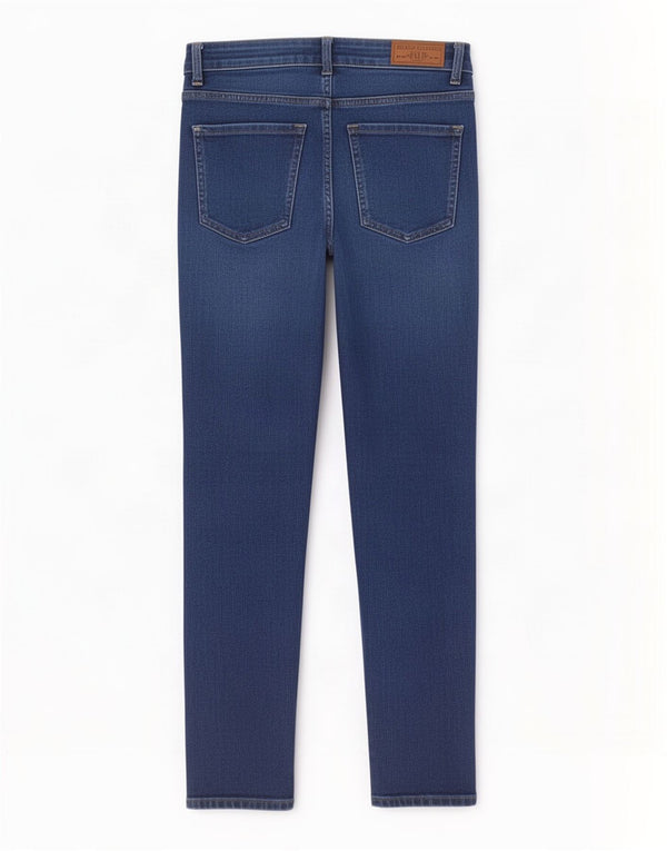 Marks & Spencer Jean droit pour femme UK 10 Small W28 L28 Bleu Coton