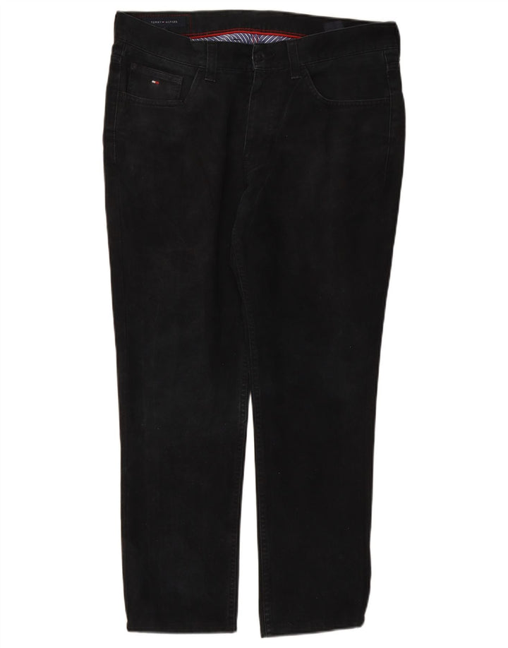 TOMMY HILFIGER Jean Droit Homme W34 L27 Noir Coton