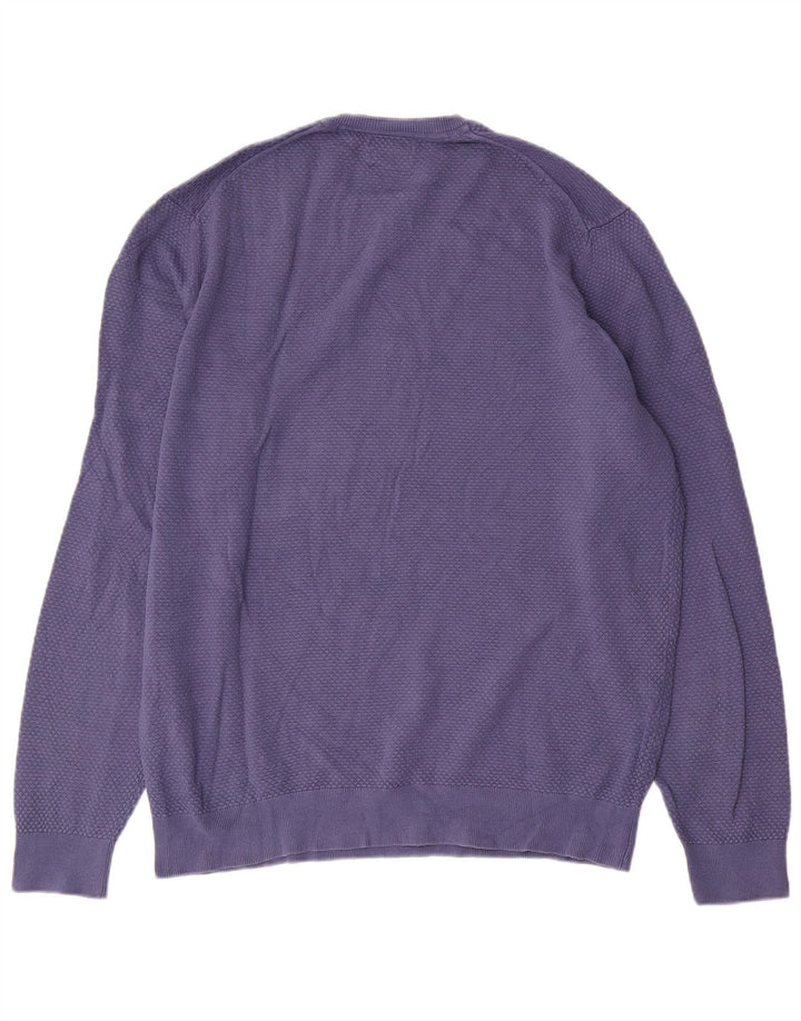 Massimo Dutti Pull à col rond pour homme XL en coton bleu