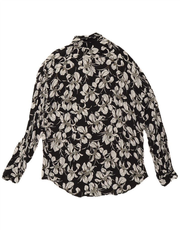 Zara Chemise Slim Fit Homme Noir Floral