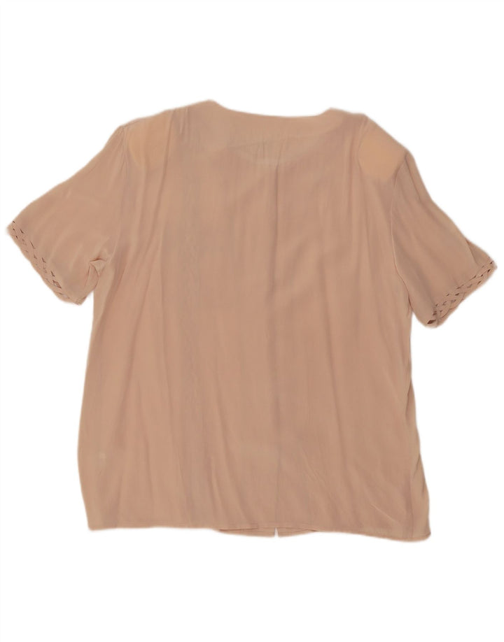 Coocoon Chemisier à manches courtes pour femme UK 18 XL Soie beige