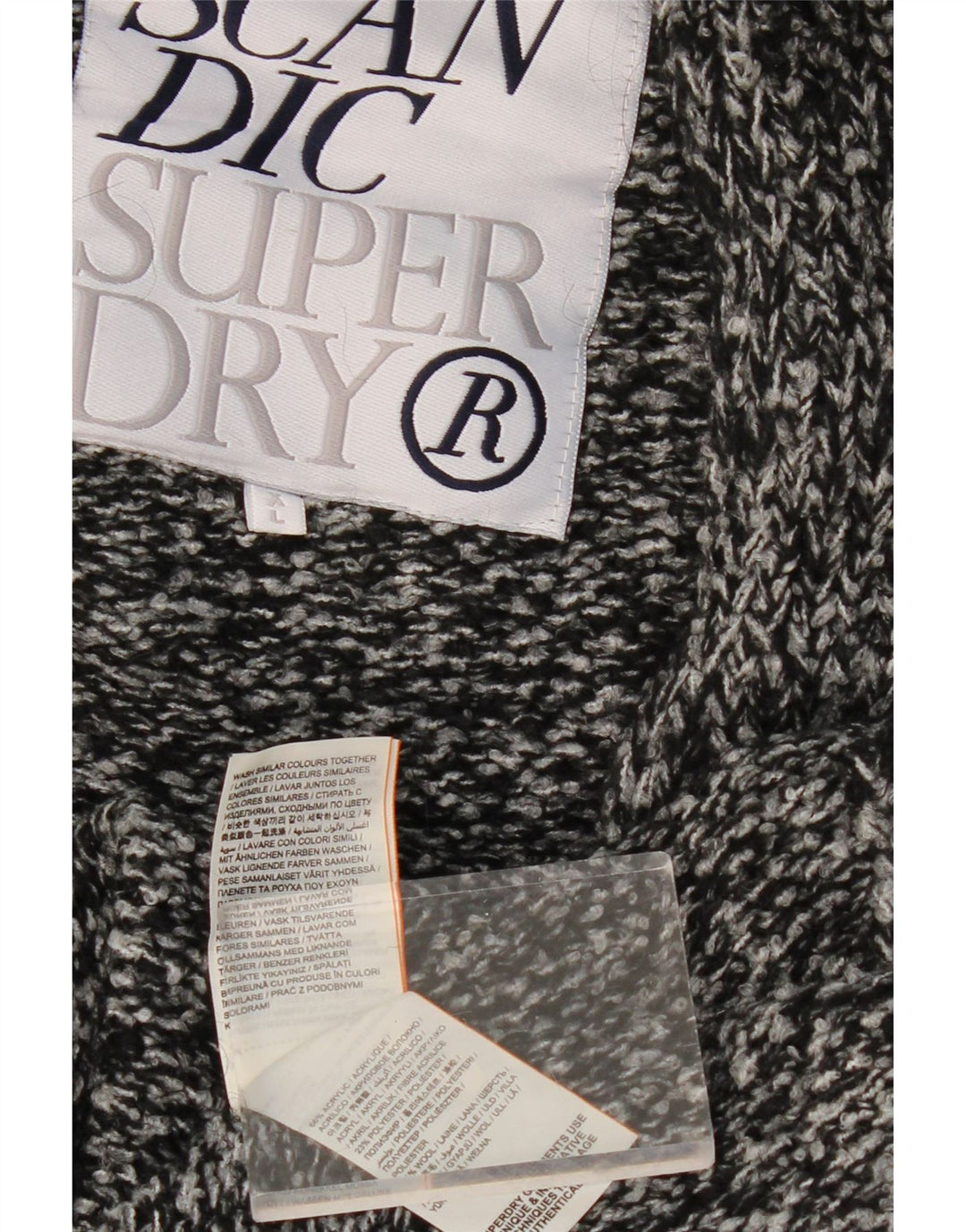 SUPERDRY Cardigan long surdimensionné pour femme UK 18 XL Gris moucheté