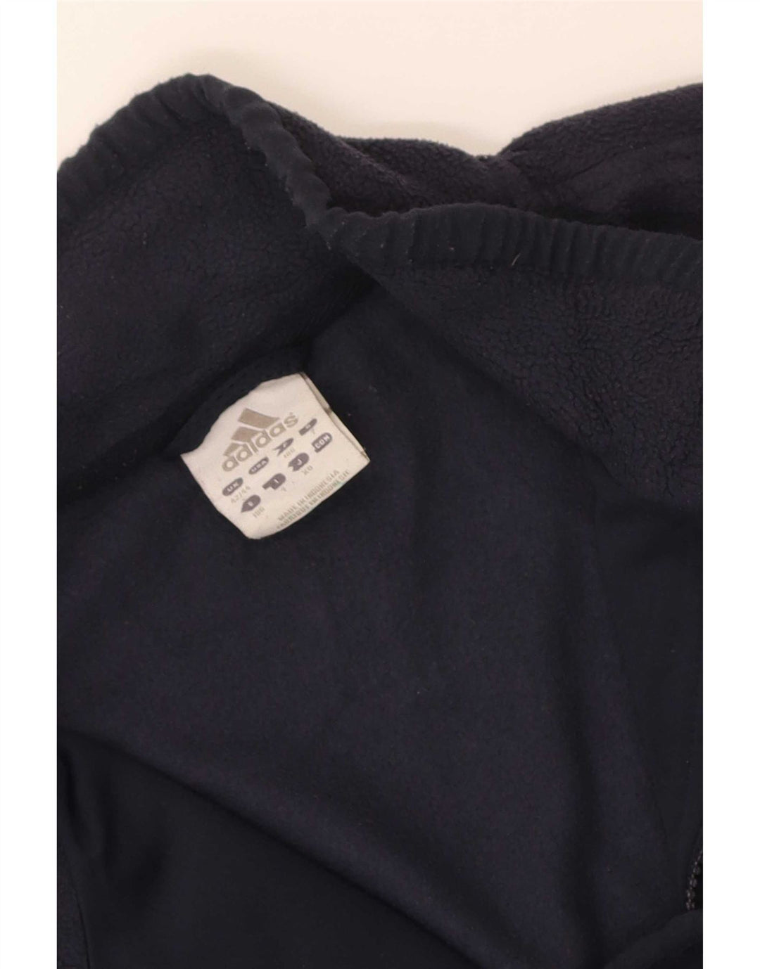 Adidas Veste polaire pour homme UK 42/44 Large Bleu marine Polyester