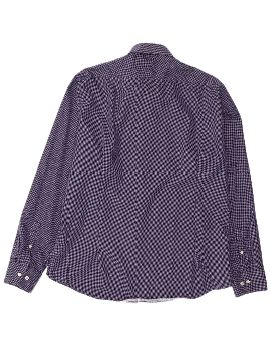 French Connection Chemise Homme Taille 17 XL Bleu Marine Spotted Coton