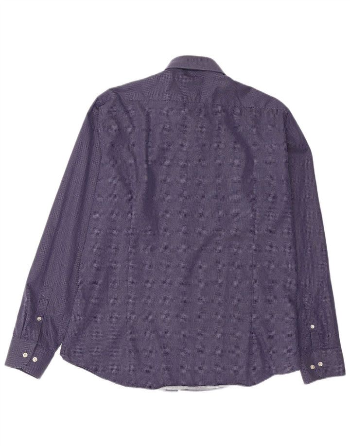 French Connection Chemise Homme Taille 17 XL Bleu Marine Spotted Coton