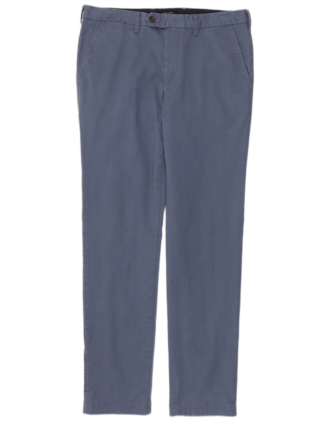 TED BAKER Pantalon de costume droit pour homme W32 L32 Bleu Coton