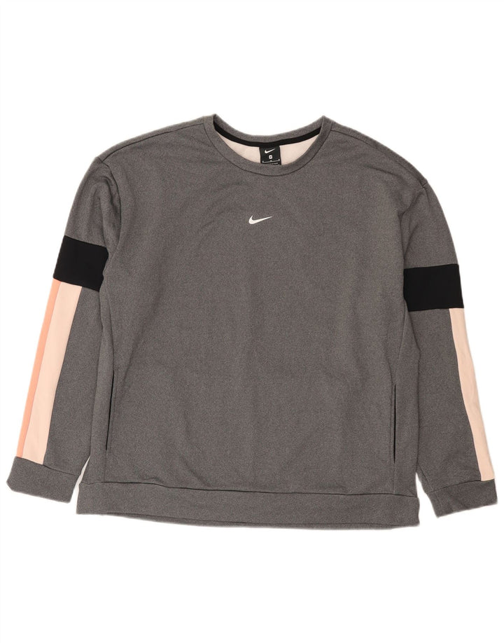 Nike Sweat-shirt pour homme en polyester color block gris moyen