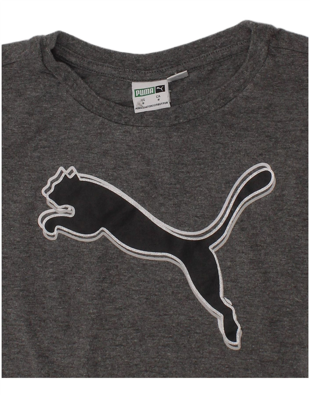 Puma T-Shirt Graphique Garçon 7-8 Ans Gris