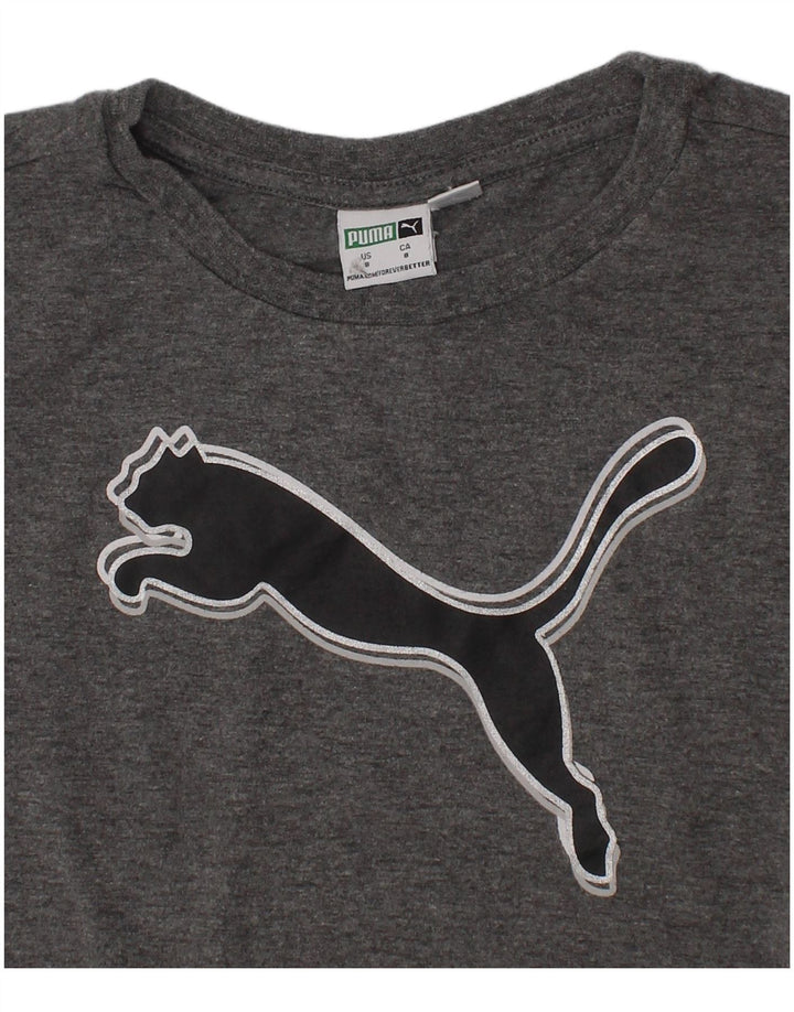 Puma T-Shirt Graphique Garçon 7-8 Ans Gris