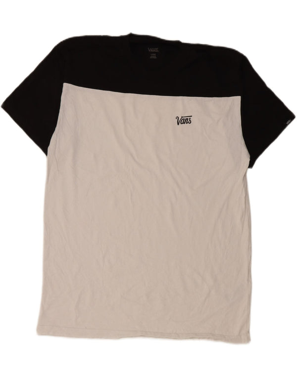 Vans T-Shirt Homme Haut Large Blanc Colorblock Coton