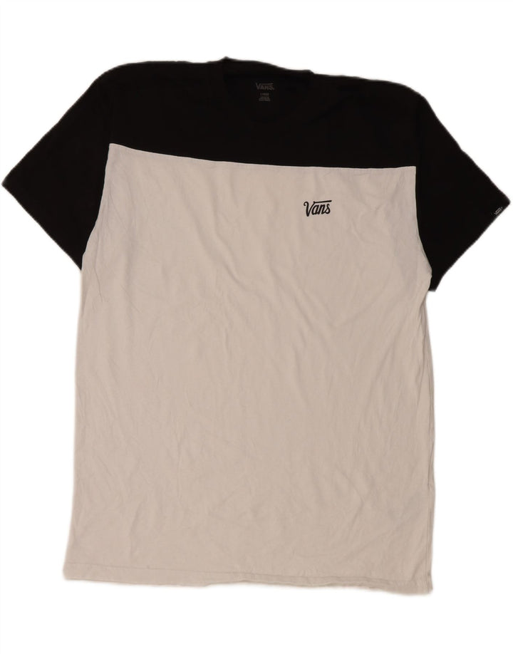 Vans T-Shirt Homme Haut Large Blanc Colorblock Coton