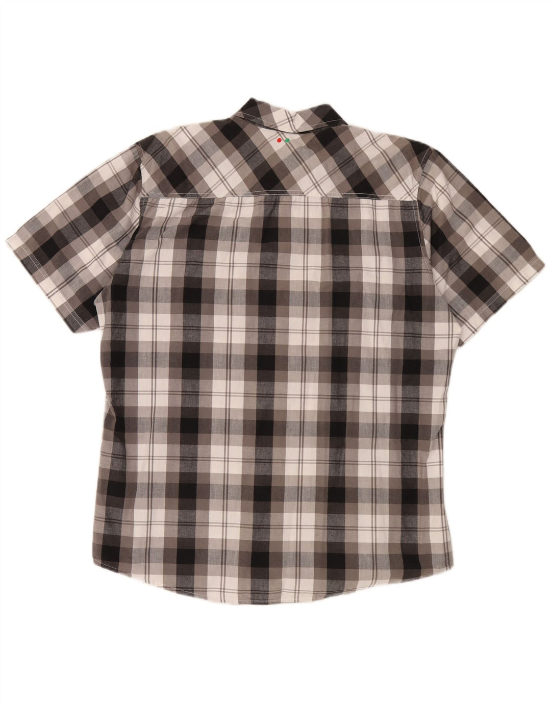 Kickers Chemise à manches courtes pour homme XL en coton à carreaux gris