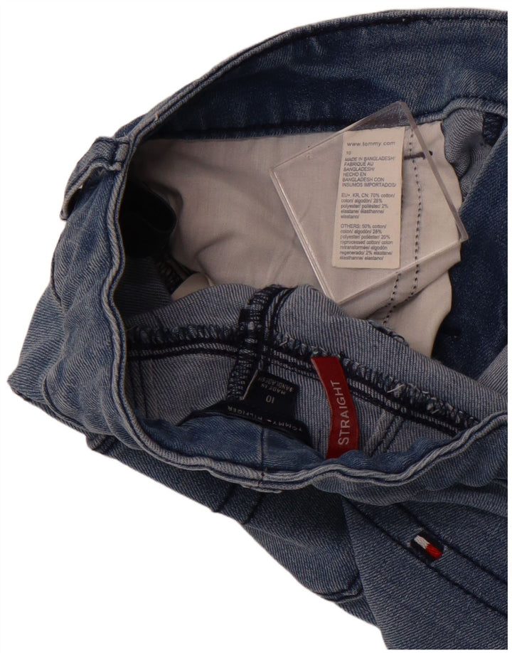 TOMMY HILFIGER Jean droit fille 9-10 ans W24 L25 bleu marine coton
