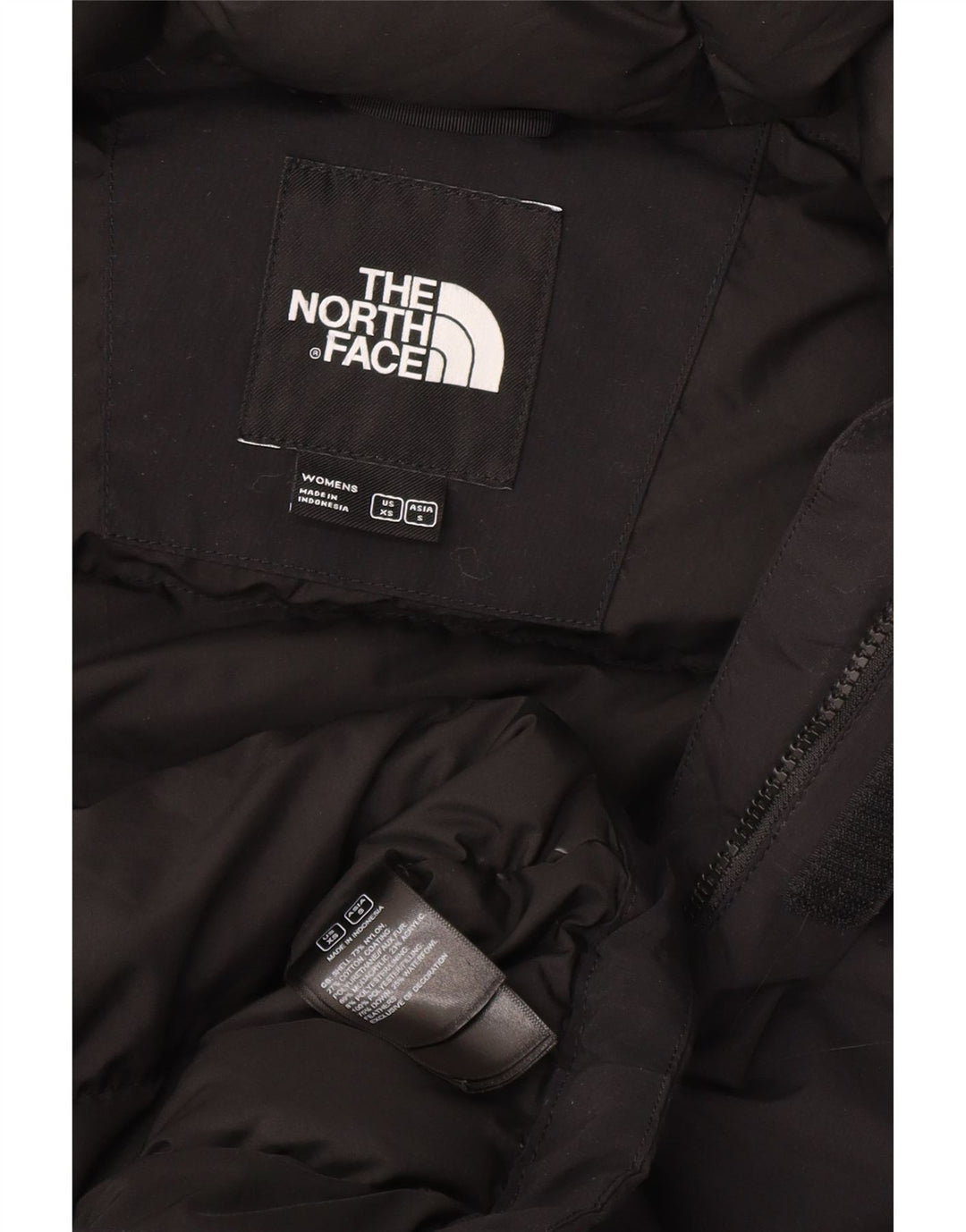 THE NORTH FACE Manteau matelassé à capuche surdimensionné pour femme UK 6 XS Nylon noir