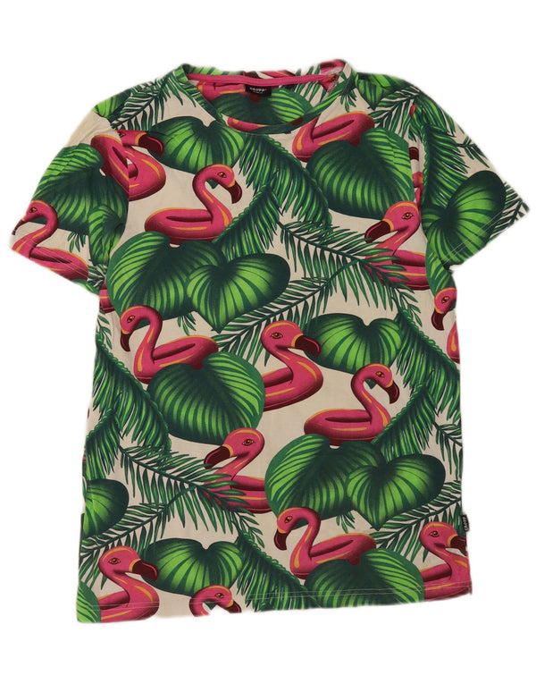 Cropp T-shirt slim fit pour homme en coton imprimé animal vert