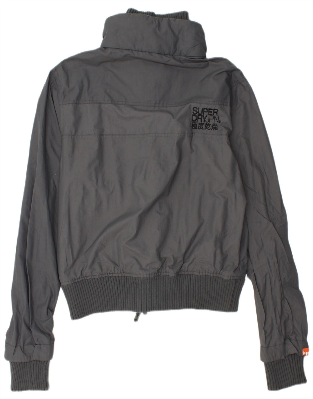 SUPERDRY Veste de pluie graphique pour femme UK 14 Gris moyen Polyamide