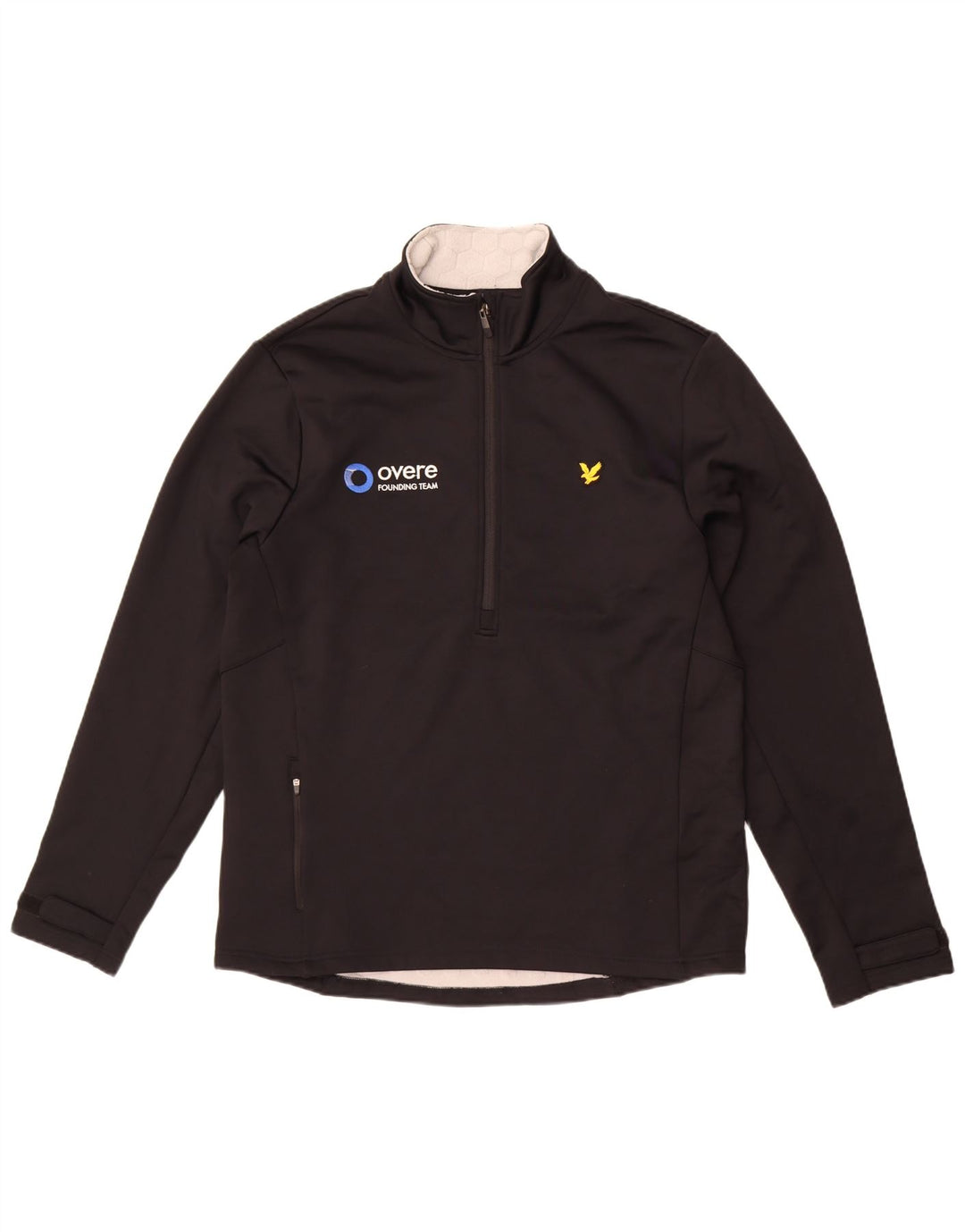 Lyle & Scott Haut de survêtement à col zippé pour homme Noir Taille L