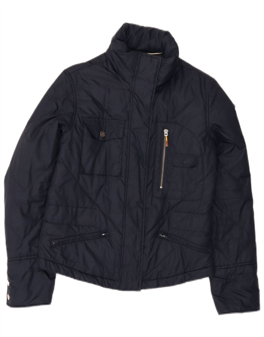 Tommy Hilfiger Veste matelassée pour femme UK 10 Small Bleu marine Polyester