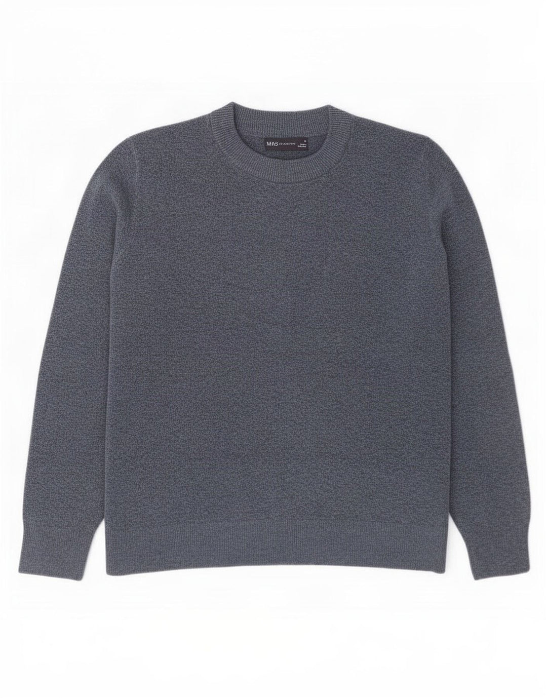 Marks & Spencer Pull à col rond pour homme Bleu marine moyen Polyester