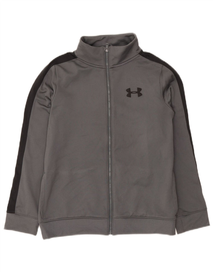 Under Armour Veste de Survêtement Garçon 9-10 Ans Gris Moyen Colourblock