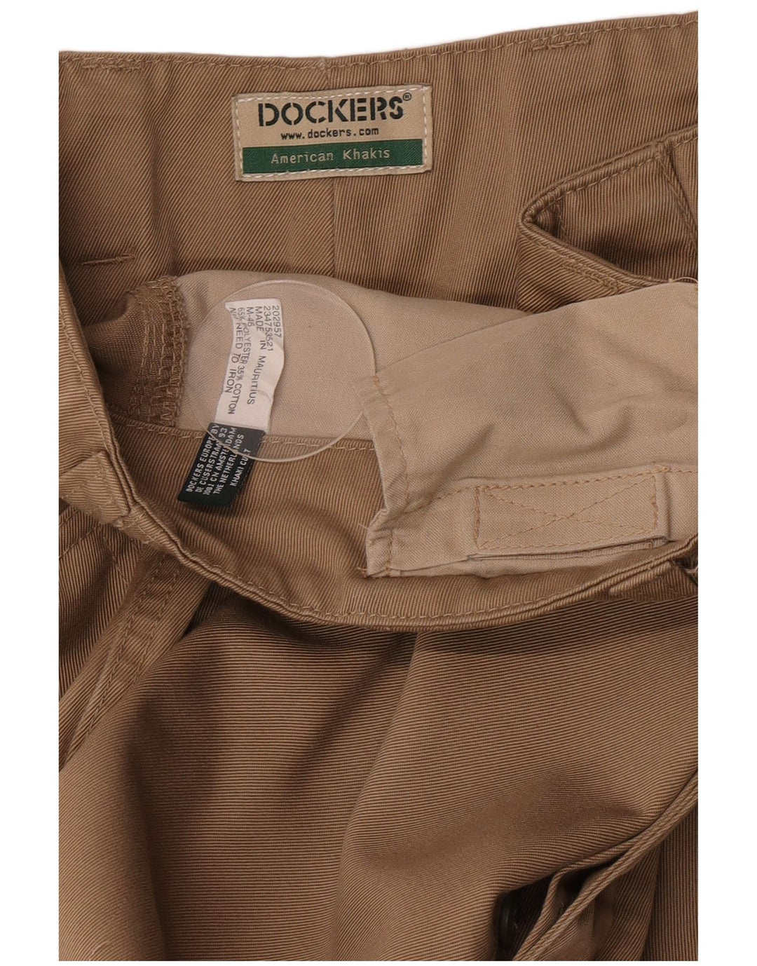 Dockers Pantalon Cargo Droit Khakis Homme W34 L34 Beige Polyester