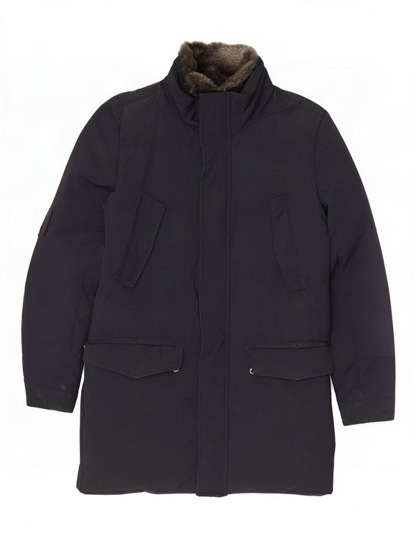 Woolrich Manteau rembourré pour homme UK 38 Bleu marine moyen Polyester