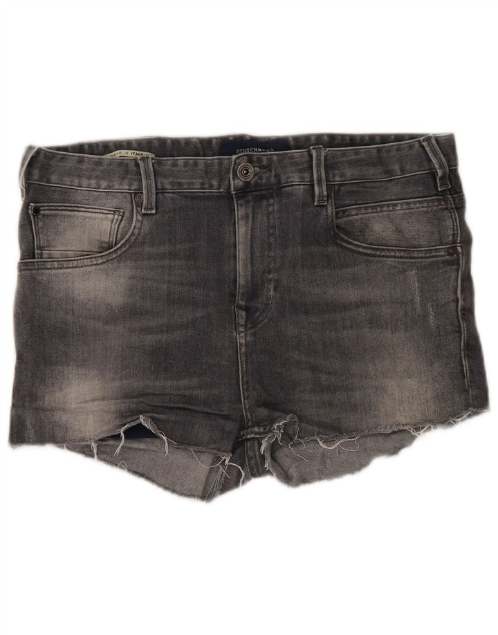 Scotch & Soda Denim Hot Pants W30 Femme Gris Moyen Coton