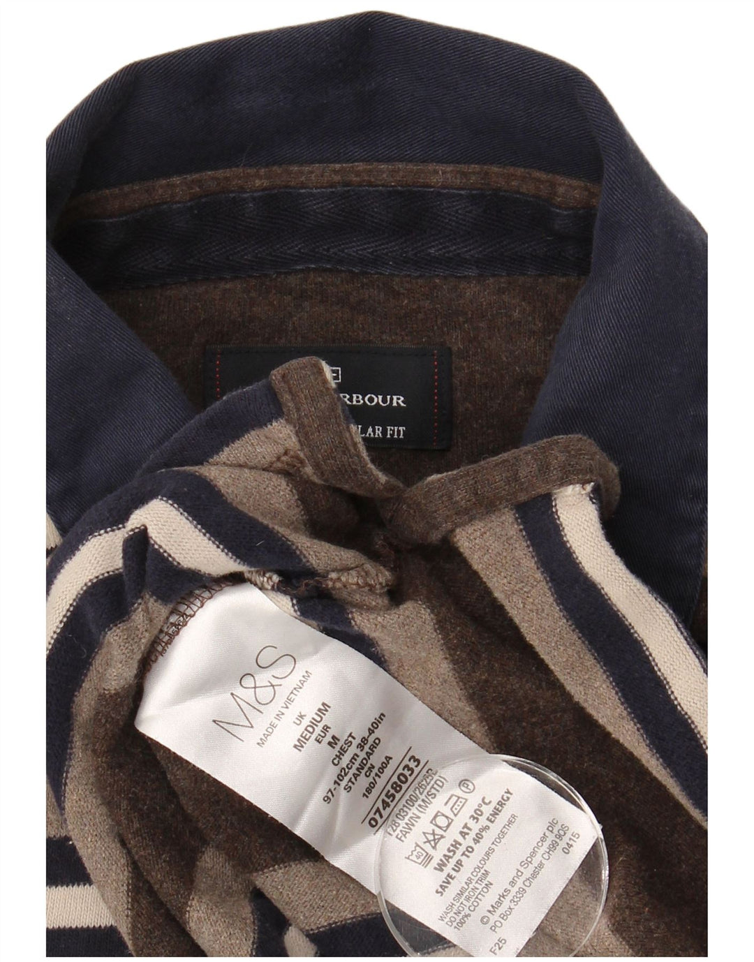 Marks & Spencer Polo de Rugby à Manches Longues Blue Harbour Homme Marron Moyen