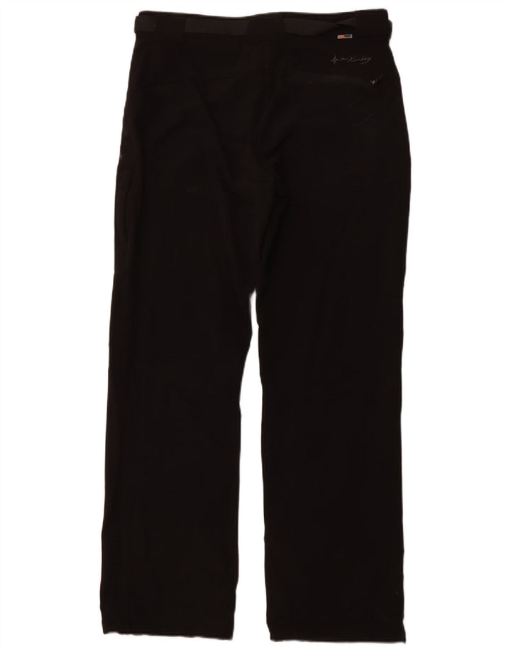 MCKINLEY Pantalon droit décontracté pour femme UK 14 Large W32 L31 Noir