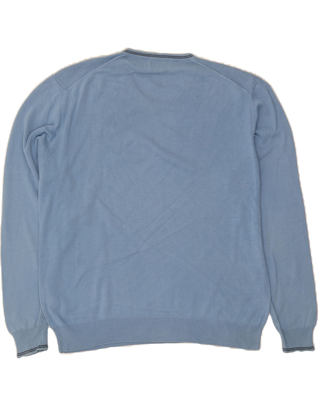 KAPPA Mens V-Neck Jumper Sweater Large Blue Cotton Vintage Kappa and Second-Hand Kappa from Messina Hembry 