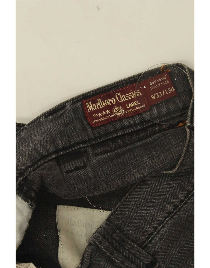 Marlboro Classics Pantalon Chino Droit Homme W33 L31 Gris Chevrons