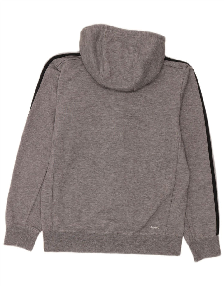 Adidas Pull à capuche zippé Climalite pour homme Petit polyester moucheté gris