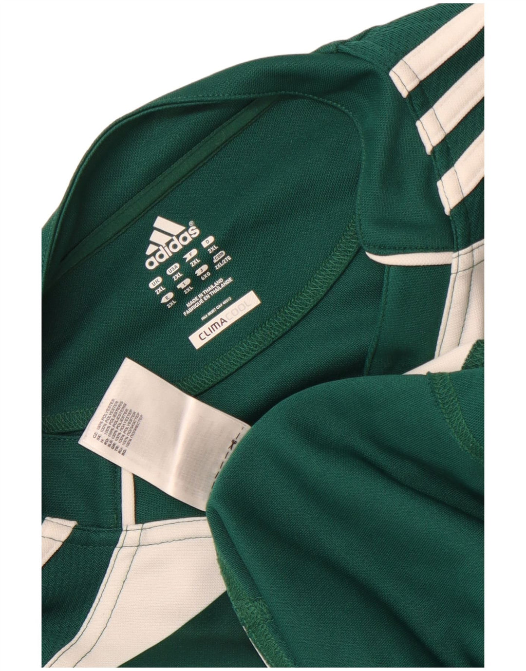 Adidas Hommes Climacool T-Shirt Top 2XL Vert Rayé Polyester