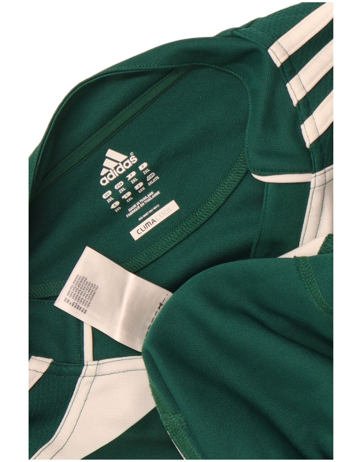 Adidas Hommes Climacool T-Shirt Top 2XL Vert Rayé Polyester