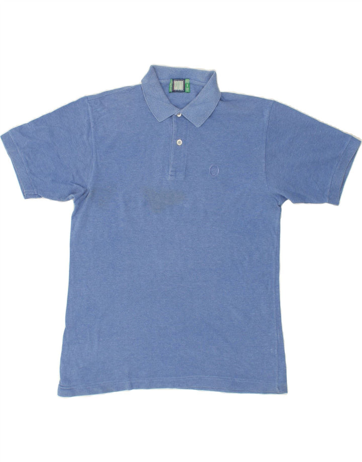 SERGIO TACCHINI Mens Polo Shirt Medium Blue Cotton Vintage Sergio Tacchini and Second-Hand Sergio Tacchini from Messina Hembry 