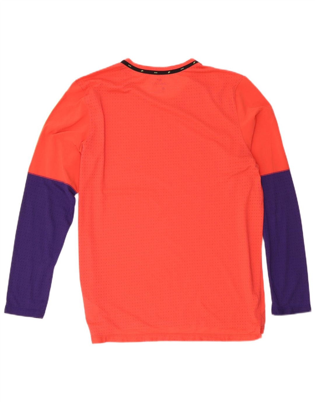 Haut à manches longues Nike Dri Fit Graphic pour hommes, grand color block orange