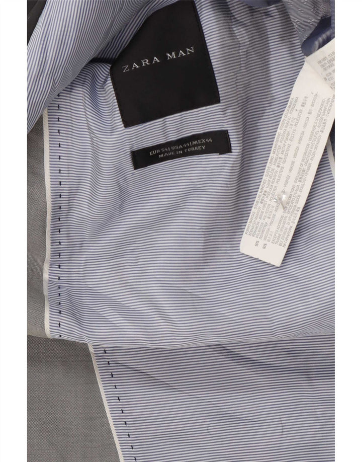 Zara Veste Blazer 2 Boutons Homme EU 54 XL Gris Polyester