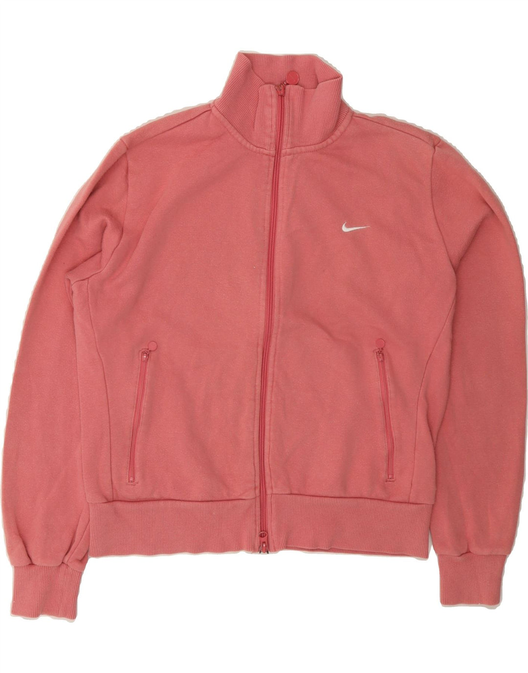 NIKE Womens Tracksuit Top Jacket UK 14/16 Large Pink Cotton Vintage Nike and Second-Hand Nike from Messina Hembry 