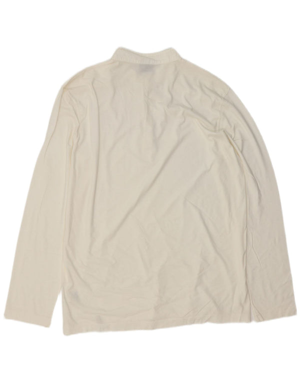 Trussardi Polo À Manches Longues XL Blanc Coton Homme