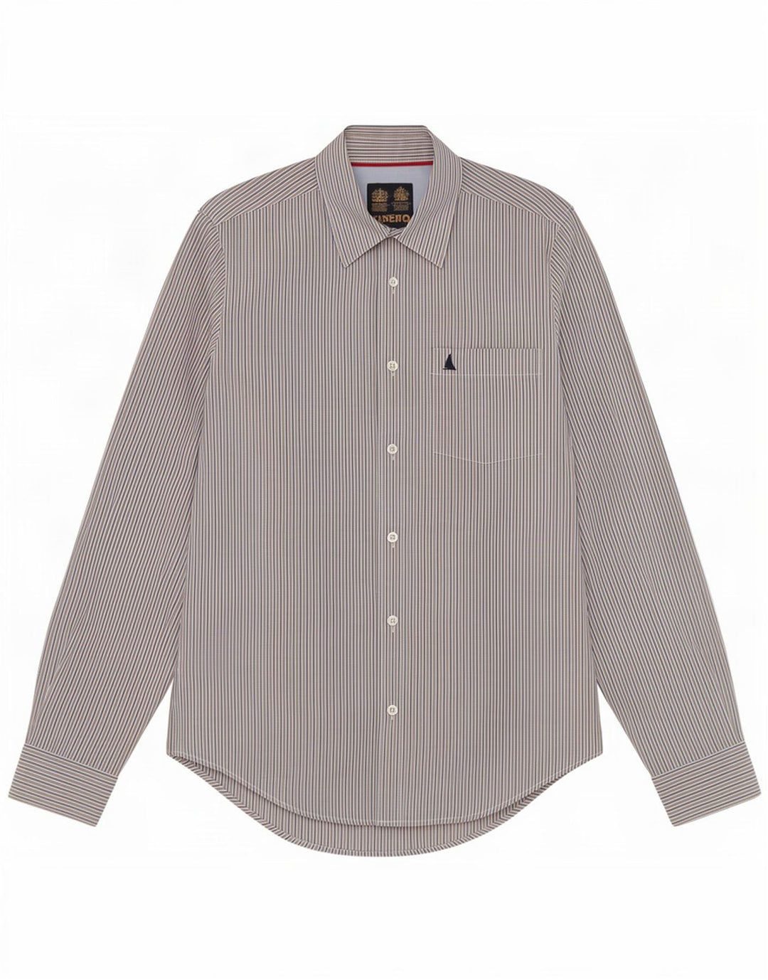 Musto Chemise Homme Petite Rayure Beige