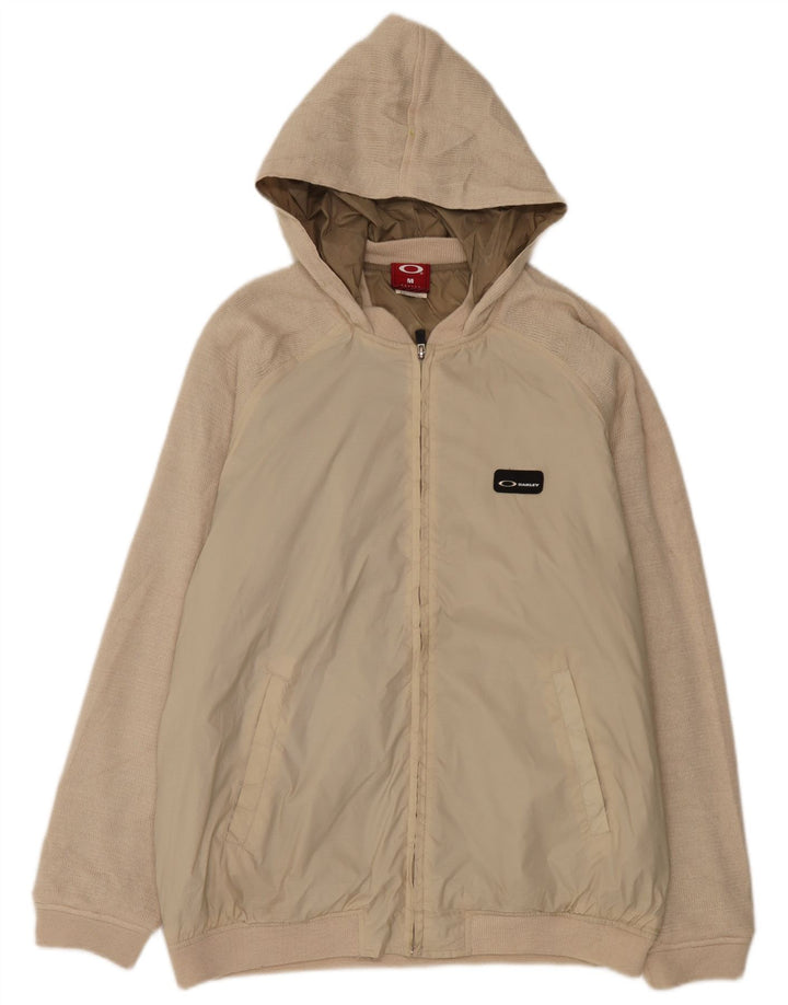 Oakley Veste bomber à capuche pour homme UK 38 Nylon beige moyen